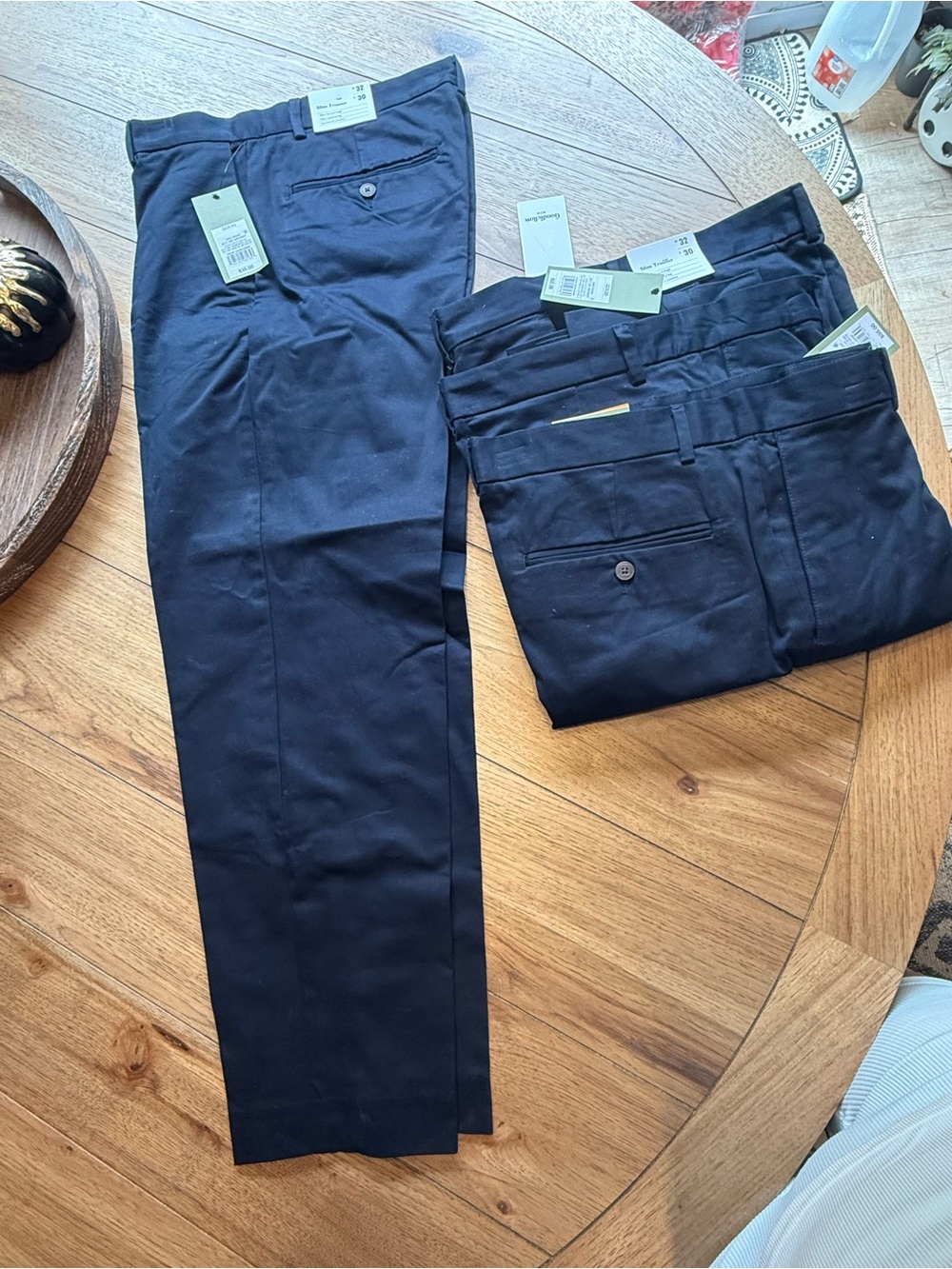 2 pair Men's Navy Dress Pants - Classic Straight Fit